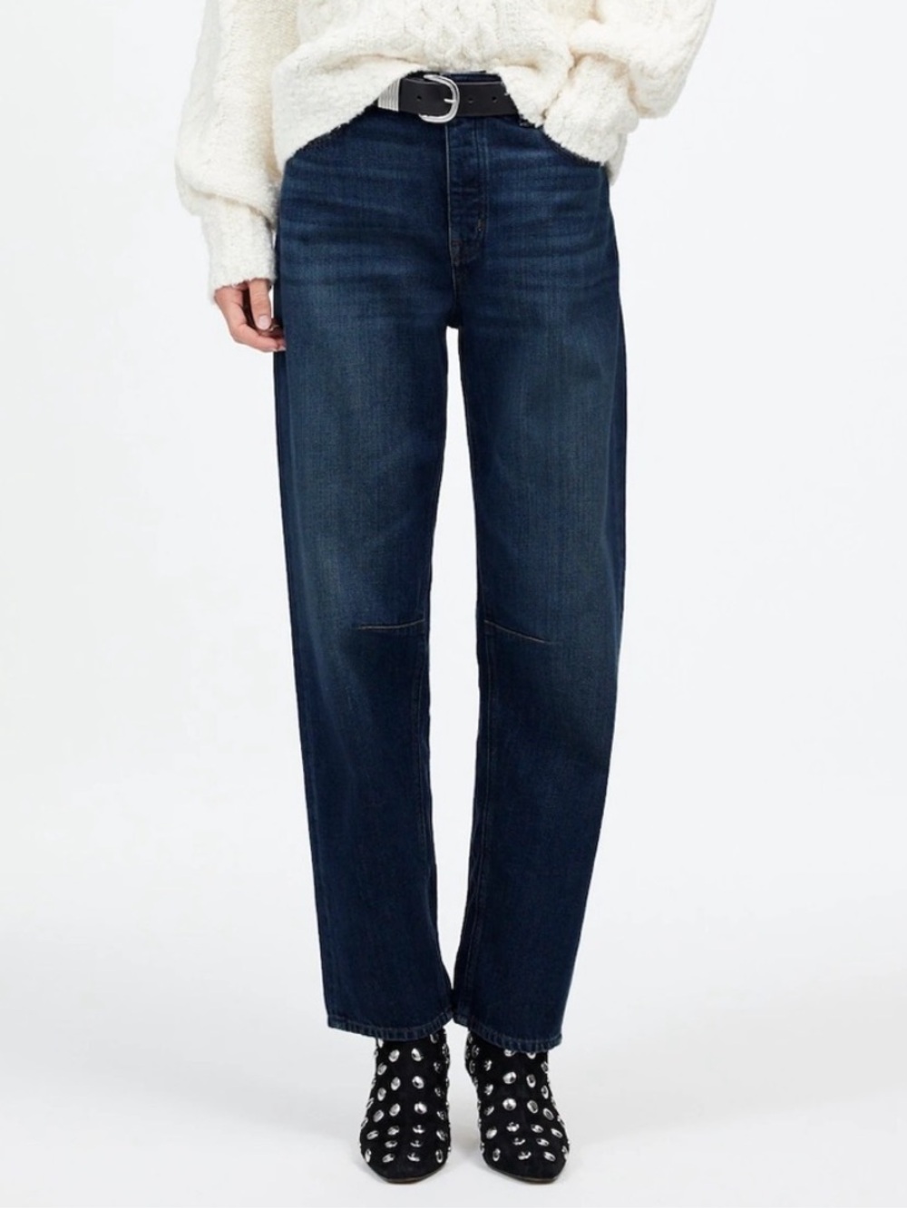NWT Madewell Darted Barrel Leg Jean Softdrape Denim Leeds Wash 24 $148 NT892